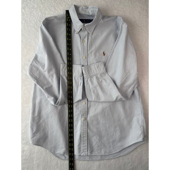 Ralph Lauren 100% Cotton Stripe Button Down Shirt Men XL Oxford Pony Logo - Picture 5 of 6